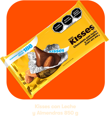 Kisses con Leche y Almendras 850g